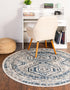 Savannah Elegance Collection Area Rug -  Tybee (Gray Blue)