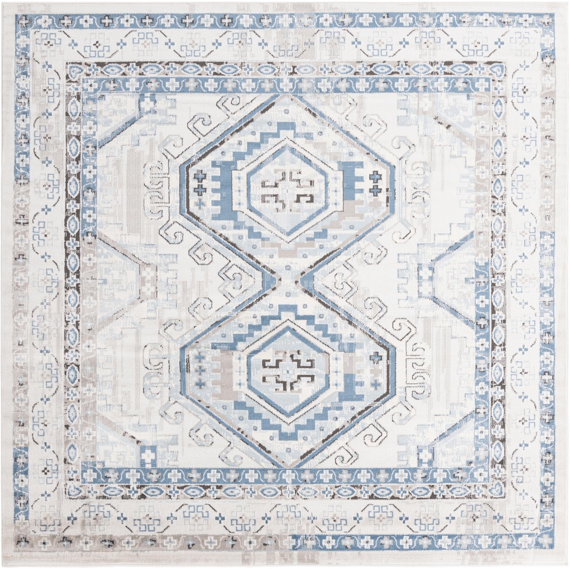 Savannah Elegance Collection Area Rug -  Tybee (Gray Blue)