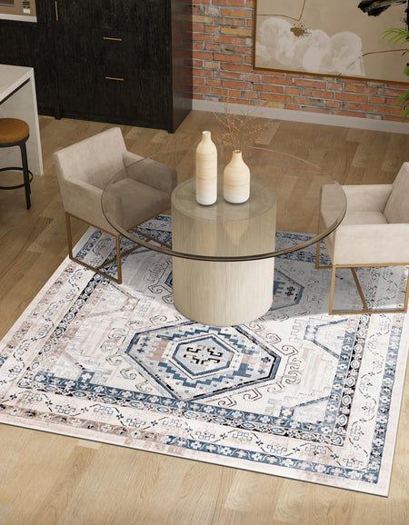 Savannah Elegance Collection Area Rug -  Tybee (Gray Blue)