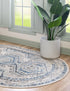 Savannah Elegance Collection Area Rug -  Tybee (Gray Blue)