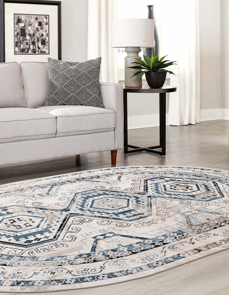 Savannah Elegance Collection Area Rug -  Tybee (Gray Blue)