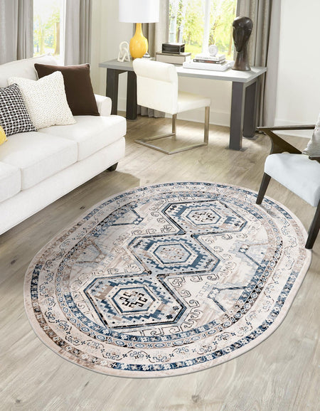 Savannah Elegance Collection Area Rug -  Tybee (Gray Blue)