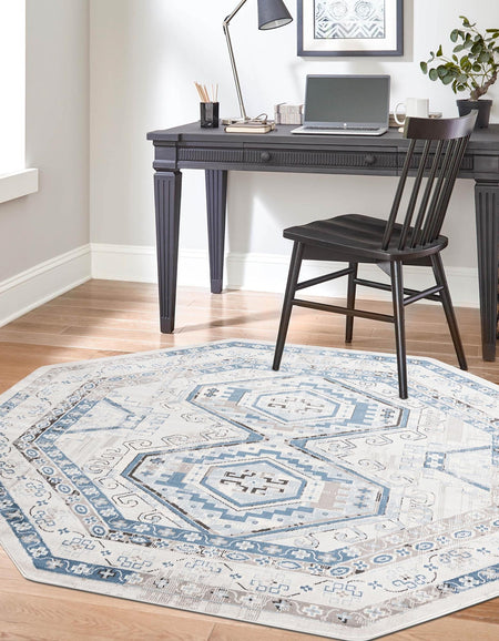 Savannah Elegance Collection Area Rug -  Tybee (Gray Blue)