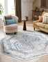 Savannah Elegance Collection Area Rug -  Tybee (Gray Blue)