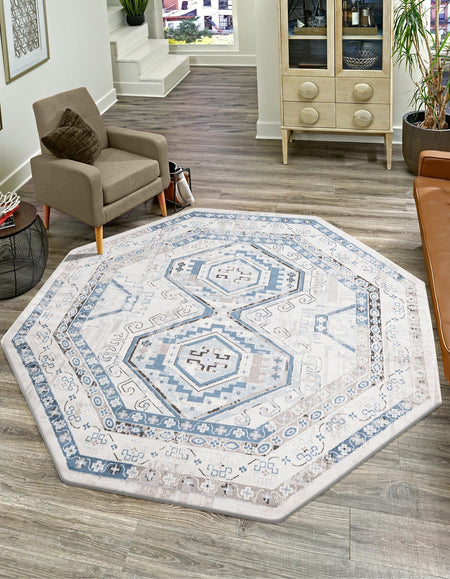 Savannah Elegance Collection Area Rug -  Tybee (Gray Blue)