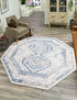 Savannah Elegance Collection Area Rug -  Tybee (Gray Blue)