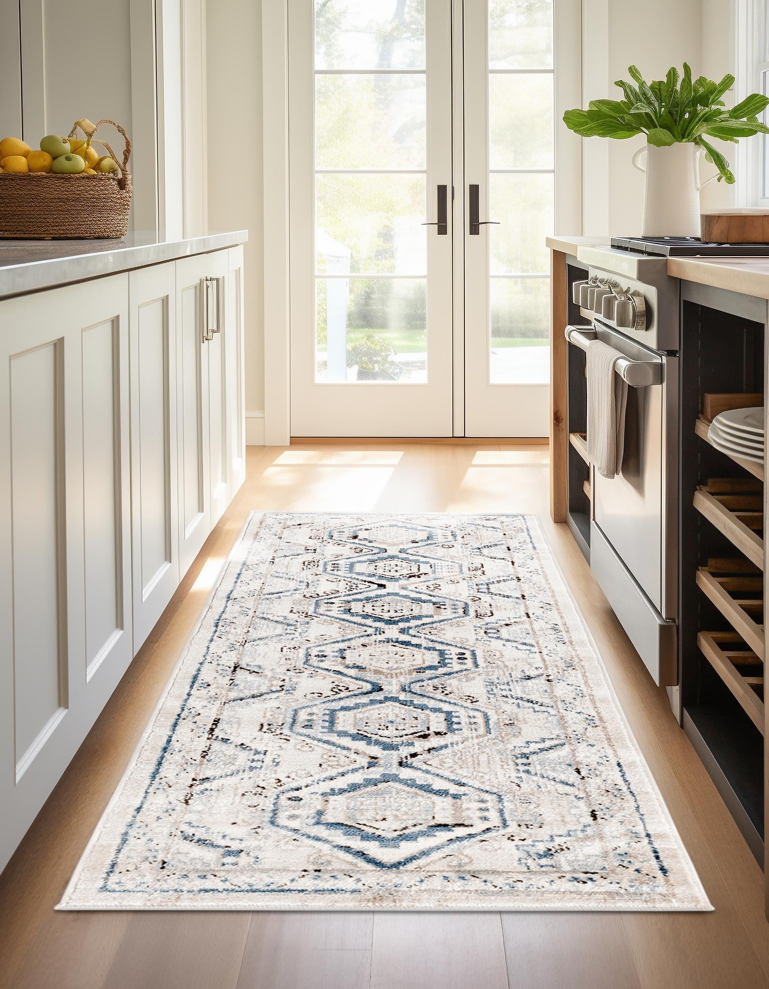 Savannah Elegance Collection Area Rug -  Tybee (Gray Blue)