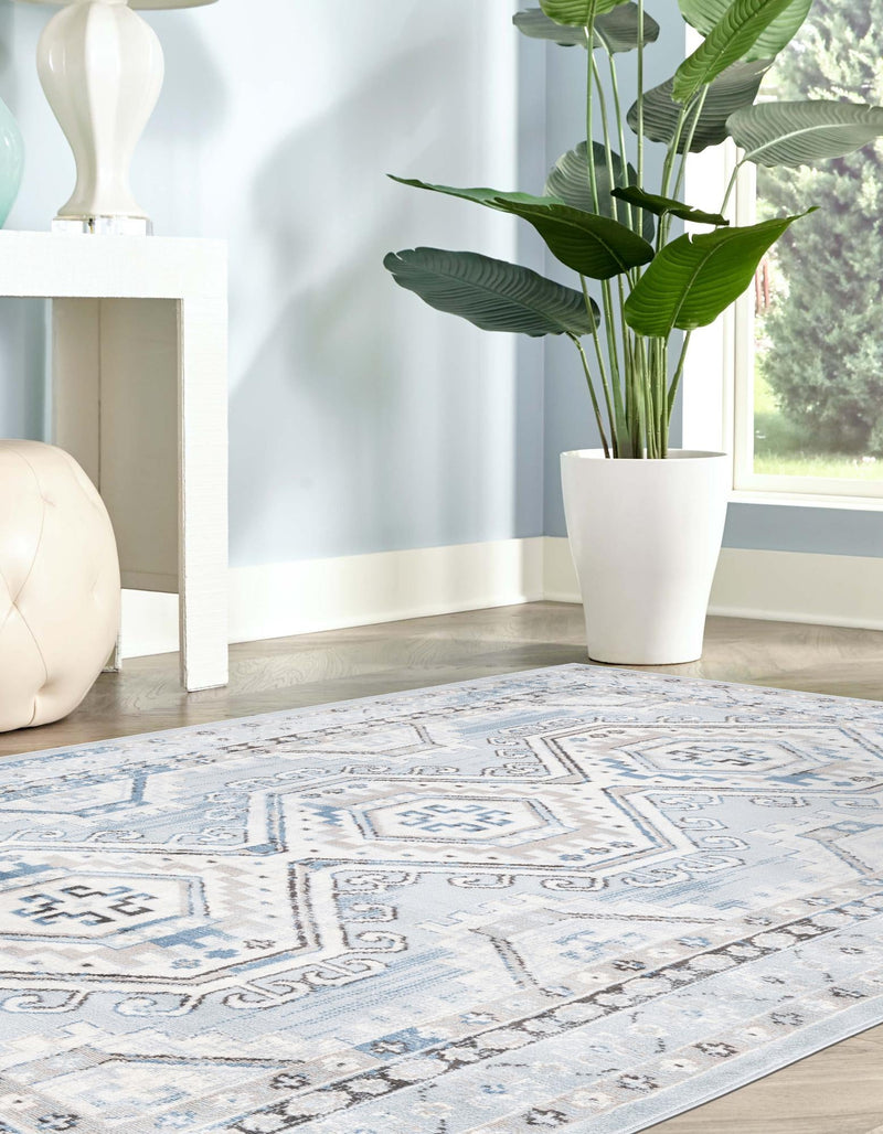 Savannah Elegance Collection Area Rug -  Tybee (Aqua Blue) Rectangle Aqua Blue  lifestyle 3