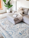 Savannah Elegance Collection Area Rug -  Tybee (Aqua Blue) Rectangle Aqua Blue  lifestyle 6