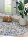 Savannah Elegance Collection Area Rug -  Tybee (Aqua Blue) Oval Aqua Blue  lifestyle 32