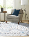 Savannah Elegance Collection Area Rug -  Tybee (Aqua Blue) Oval Aqua Blue  lifestyle 41