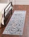 Savannah Elegance Collection Area Rug -  Tybee (Aqua Blue) Runner Aqua Blue  lifestyle 25