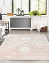 Parisian Elegance Collection Area Rug - Versailles (Rose Pink) Rectangle Rose Pink  lifestyle 3