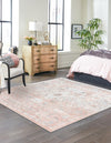 Parisian Elegance Collection Area Rug - Versailles (Rose Pink) Square Rose Pink  lifestyle 27