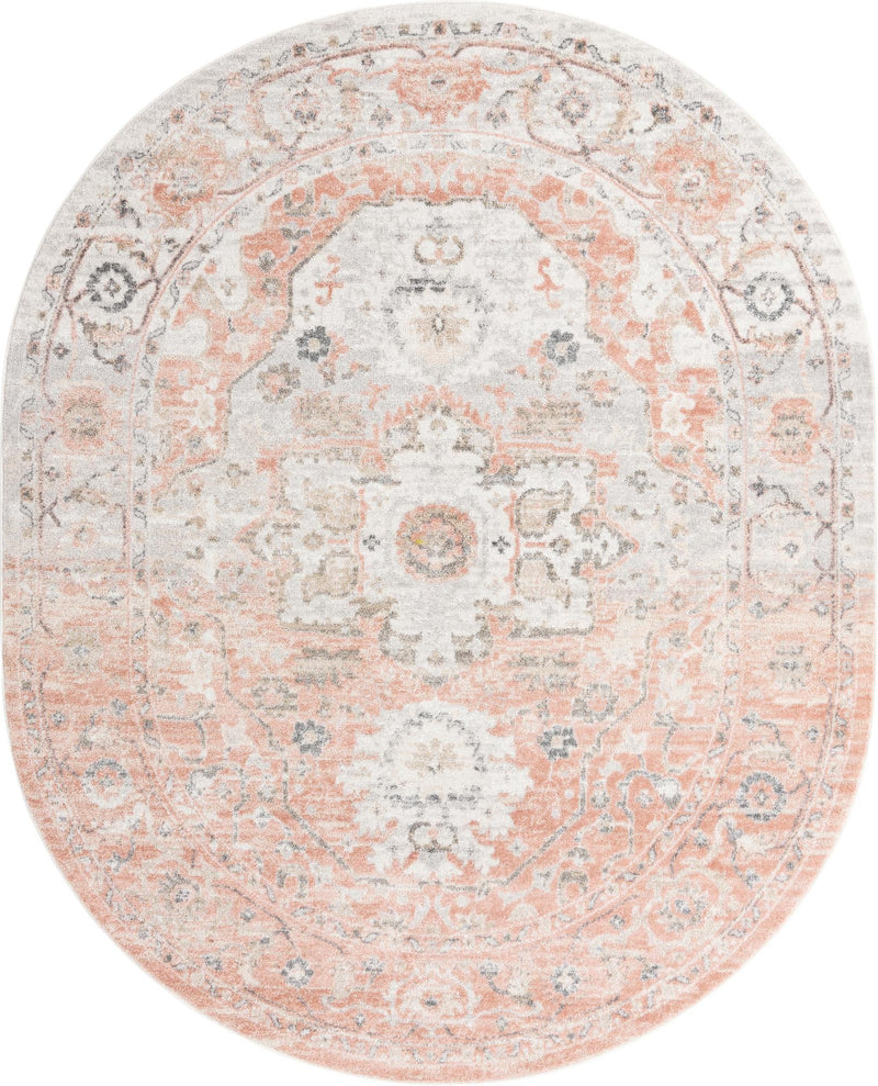 Parisian Elegance Collection Area Rug - Versailles (Rose Pink) Oval Rose Pink  lifestyle 18