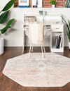 Parisian Elegance Collection Area Rug - Versailles (Rose Pink) Octagon Rose Pink  lifestyle 33