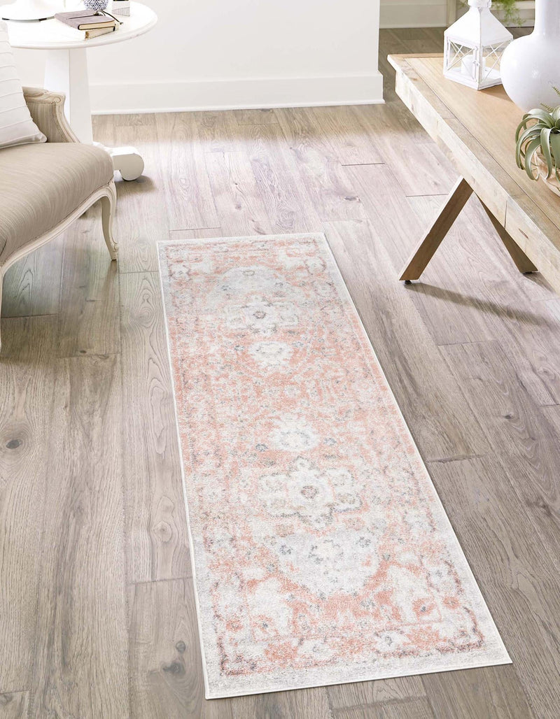 Parisian Elegance Collection Area Rug - Versailles (Rose Pink) Runner Rose Pink  lifestyle 25