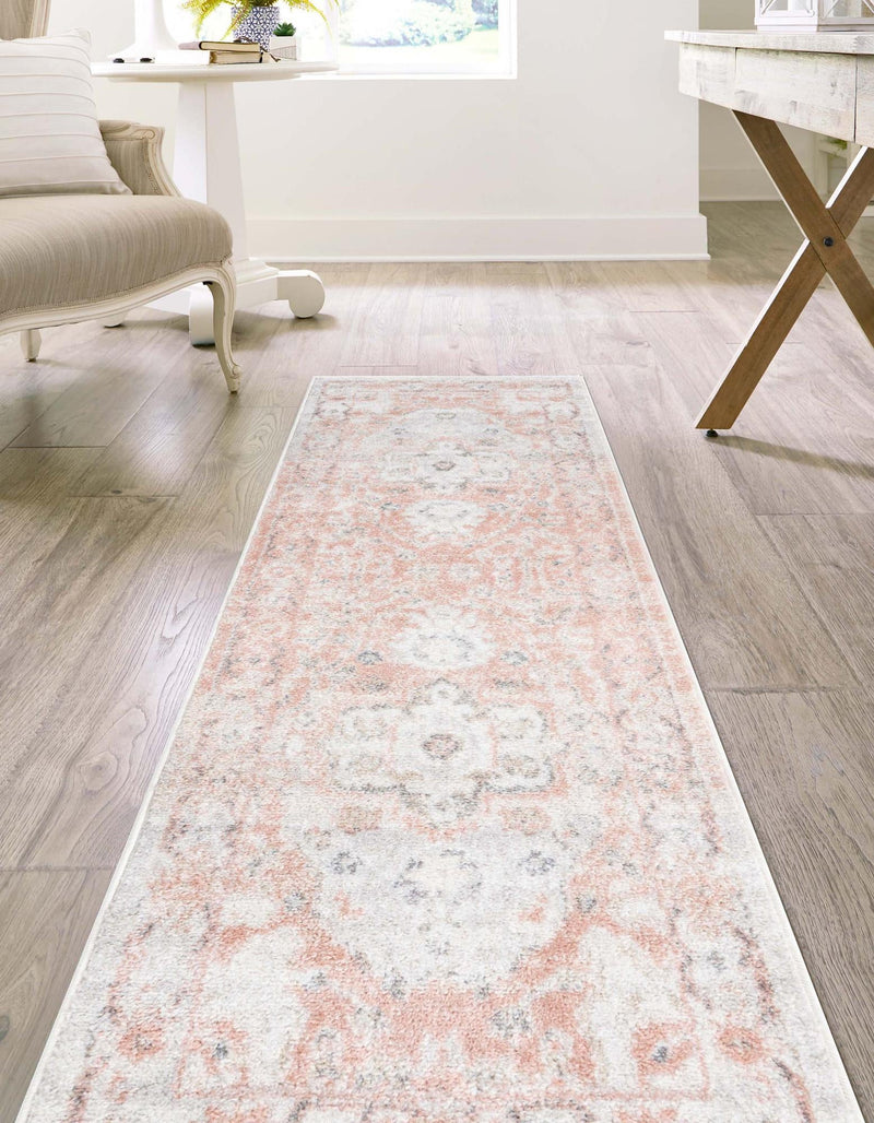 Parisian Elegance Collection Area Rug - Versailles (Rose Pink) Runner Rose Pink  lifestyle 30