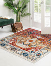 Parisian Elegance Collection Area Rug - Versailles (Rust Red) Square Rust Red  lifestyle 22