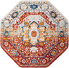 Parisian Elegance Collection Area Rug - Versailles (Rust Red) Octagon Rust Red  lifestyle 21