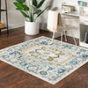 Parisian Elegance Collection Area Rug - Versailles (Gray) Square Gray  lifestyle 88