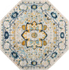 Parisian Elegance Collection Area Rug - Versailles (Gray) Octagon Gray  lifestyle 24