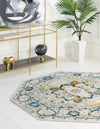 Parisian Elegance Collection Area Rug - Versailles (Gray) Octagon Gray  lifestyle 26