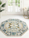 Parisian Elegance Collection Area Rug - Versailles (Gray) Octagon Gray  lifestyle 34