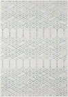 Marrakesh Lattice Collection Area Rug - Casablanca (Ivory Aqua) Rectangle Ivory Aqua Main