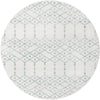 Marrakesh Lattice Collection Area Rug - Casablanca (Ivory Aqua) Round Ivory Aqua  lifestyle 24