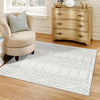 Marrakesh Lattice Collection Area Rug - Casablanca (Ivory Aqua) Square Ivory Aqua  lifestyle 108