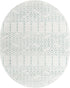 Marrakesh Lattice Collection Area Rug - Casablanca (Ivory Aqua)