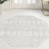 Marrakesh Lattice Collection Area Rug - Casablanca (Ivory Aqua) Octagon Ivory Aqua  lifestyle 115