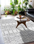 Marrakesh Lattice Collection Area Rug - Casablanca (Ivory Black)