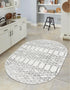 Marrakesh Lattice Collection Area Rug - Casablanca (Ivory Black)