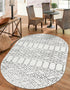 Marrakesh Lattice Collection Area Rug - Casablanca (Ivory Black)