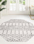 Marrakesh Lattice Collection Area Rug - Casablanca (Ivory Black)