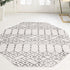 Marrakesh Lattice Collection Area Rug - Casablanca (Ivory Black)