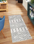 Marrakesh Lattice Collection Area Rug - Casablanca (Ivory Black)