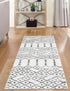 Marrakesh Lattice Collection Area Rug - Casablanca (Ivory Black)