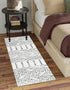 Marrakesh Lattice Collection Area Rug - Casablanca (Ivory Black)