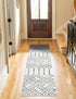 Marrakesh Lattice Collection Area Rug - Casablanca (Ivory Black)