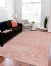 Marrakesh Lattice Collection Area Rug - Casablanca (Rose Pink) Rectangle Rose Pink  lifestyle 2