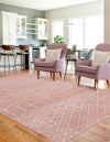 Marrakesh Lattice Collection Area Rug - Casablanca (Rose Pink) Rectangle Rose Pink  lifestyle 4