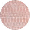 Marrakesh Lattice Collection Area Rug - Casablanca (Rose Pink) Round Rose Pink  lifestyle 22