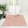 Marrakesh Lattice Collection Area Rug - Casablanca (Rose Pink) Square Rose Pink  lifestyle 104