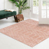 Marrakesh Lattice Collection Area Rug - Casablanca (Rose Pink) Square Rose Pink  lifestyle 109