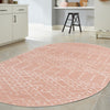 Marrakesh Lattice Collection Area Rug - Casablanca (Rose Pink) Oval Rose Pink  lifestyle 110