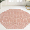 Marrakesh Lattice Collection Area Rug - Casablanca (Rose Pink) Octagon Rose Pink  lifestyle 111