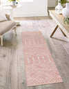 Marrakesh Lattice Collection Area Rug - Casablanca (Rose Pink) Runner Rose Pink  lifestyle 31